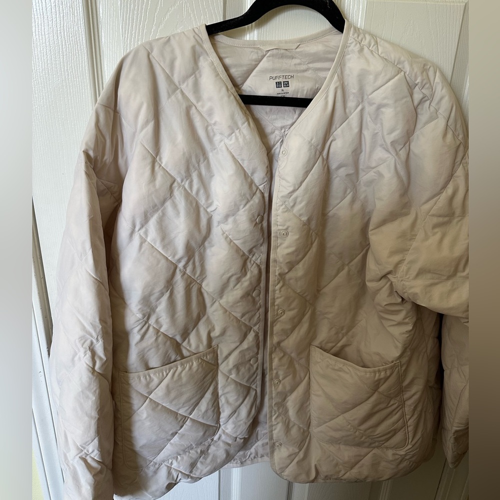 Uniqlo Beige Quilted Jacket